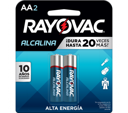 Rayovac Pila Alcalina AA 2 Unidades.