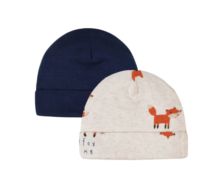 GerberChildrenswear 2PC Gorras Niño Zorrillo 0/3M