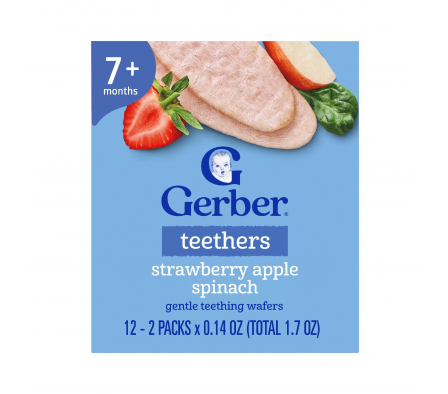 Gerber Wafler Frutilla - Manzana 12 Unidades.