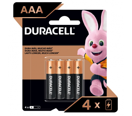 Duracell Pila Alcalina Mini AAA 4 Unidades.