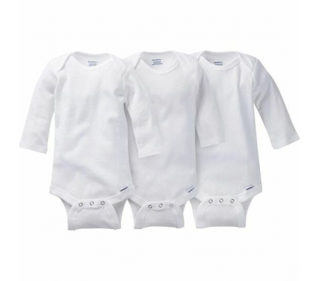 GerberChildrenswear Bodie Blanco Mangas Larg 6/9M
