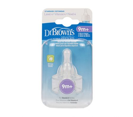 Dr Browns Tetina N4 Boca Estandar +9m 2 Unidades