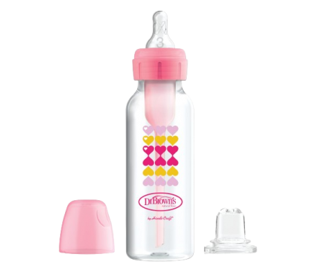 Dr Browns Biberon 250ml Rosa + Tetina Transición