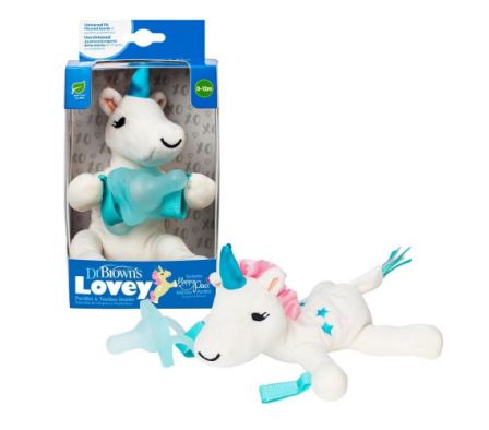 Dr Browns Chupete Rosa + Soporte Lovey Unicornio