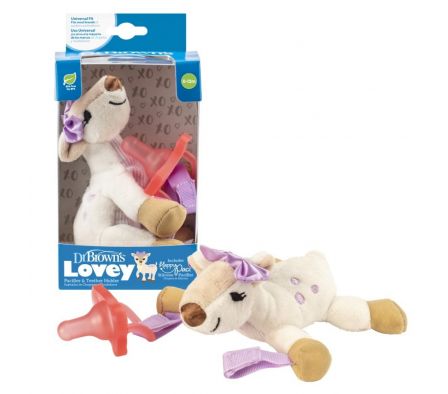 Dr Browns Chupete Rosa + Soporte Lovey Ciervo