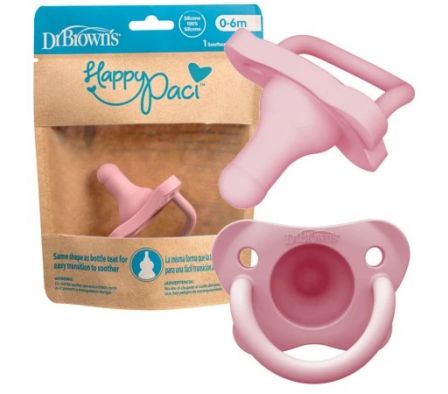 Dr Browns Chupete HappyPaci Rosa 0-6M