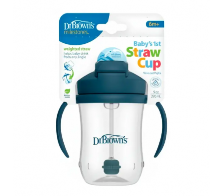 Dr Browns Vaso Con Pajita Azul 270ml