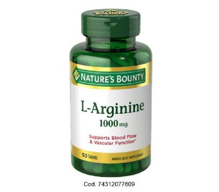 Natures Bounty L- Arginine 1000mg 50 Cápsulas