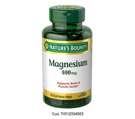 Natures Bounty Magnesio 400mg 75 Cápsulas