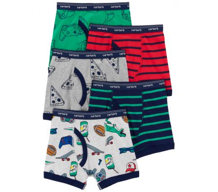 Carters Pack 4 Boxers Algodon Niño 2-3T