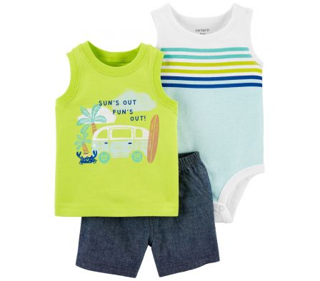 Carters Pack Pantalon + Body Cangrejo 3M