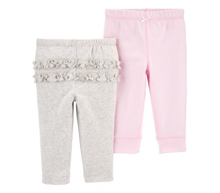 Carters Pack Pantalon + Remera Gris-Rosa 3M