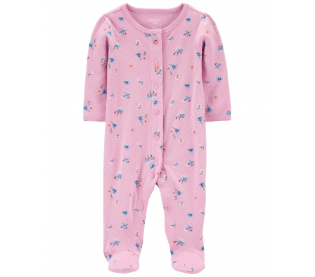Carters Pijama Con Pie Floral Algodón 3M