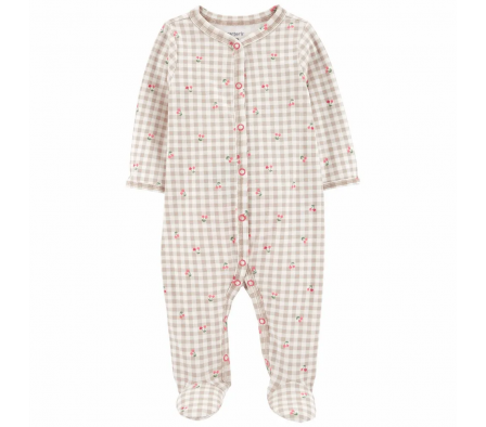 Carters Pijama 1PC c/Pie Cerezas Niña 6M