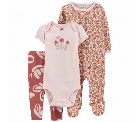 Carters Set Pijama Body y Pant Niña 3M