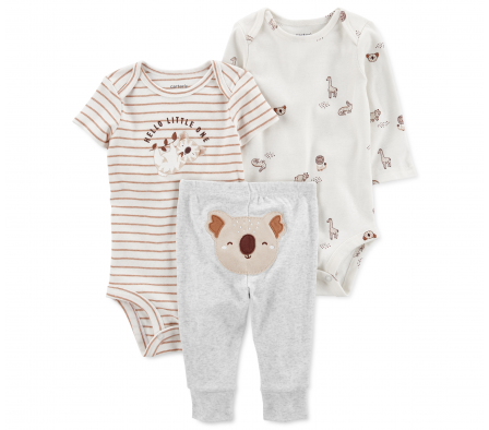 Carters Set Pantalón + 2 Bodies Koala NB