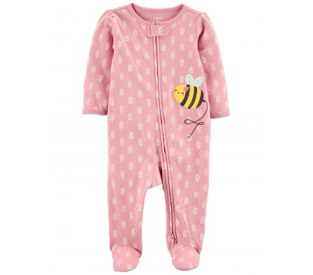 Carters Pijama C/Pie Abeja Algodón NB