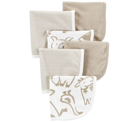 Carters Pack 6 Paños de Aseo Bebé