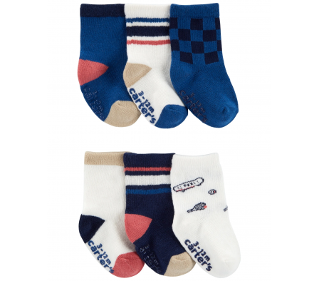 Carters Pack 6 Medias Algodon Niño 0-3M