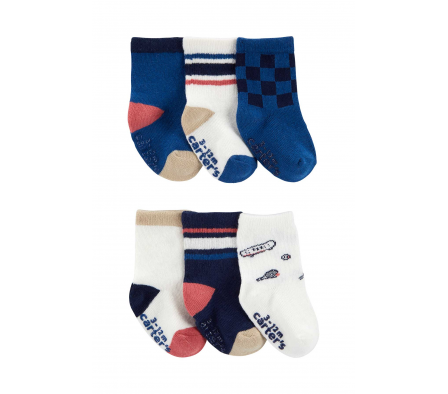 Carters Pack 6 Medias Algodon Niño 3-12M