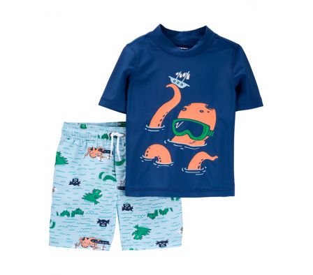 Carters Traje de Baño 2PC c/UPF 50+ Pulpo 12M