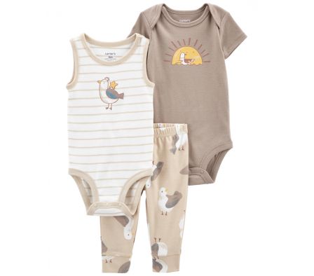 Carters Pack 2 Body + Pantalon Pajaro 12M
