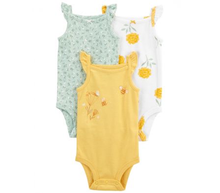Carters Pack 3 Bodies Floral 9M