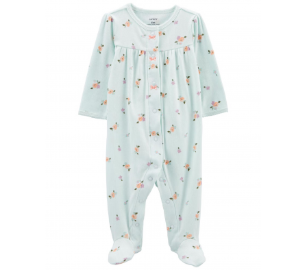 Carters Pijama C/Pie Flores Algodón 3M