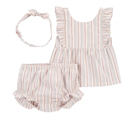 Carters Set con Short y Musc c/Vincha Niña 18M