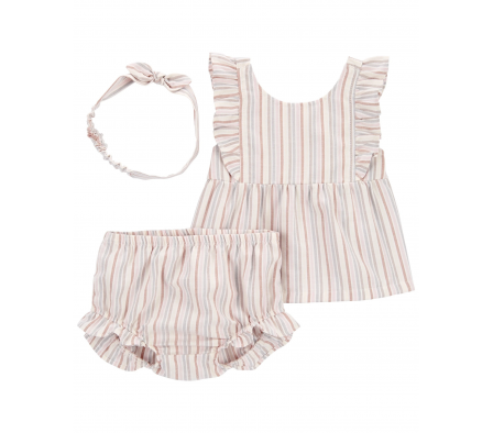 Carters Set con Short y Musc c/Vincha Niña 24M