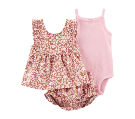 Carters Set con Short, Musc y Bodie Niña 12M