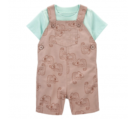 Carters Set 2PC Camaleón Enterito Y Remera 3M
