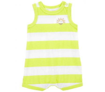 Carters Monito Bombachudo a Rayas Verde Limon 3M