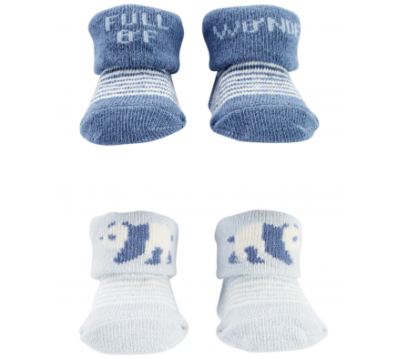 Carters Pack 2 Medias Panda Niño NB