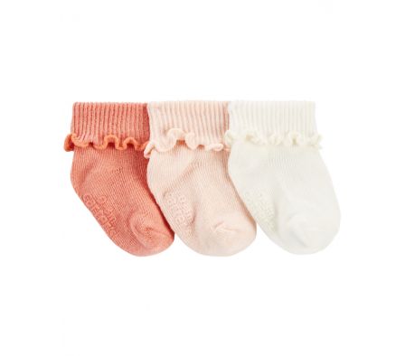 Carters Pack 3 Pares Medias C/ Puños Niña 0-3M