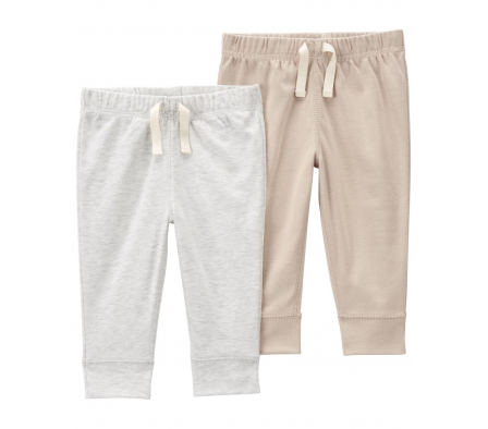 Carters Pack 2 Pantalones Algodon 12M