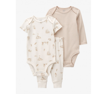 Carters Set Pantalon y 2 Bodys 12M