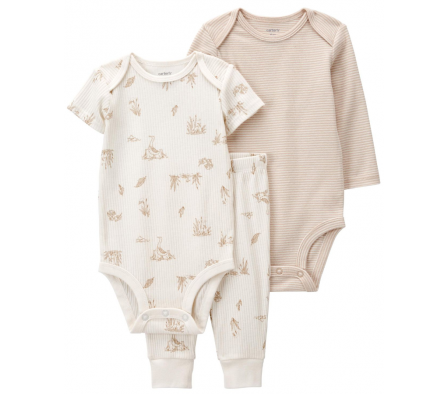 Carters Set Pantalon y 2 Bodys 3M