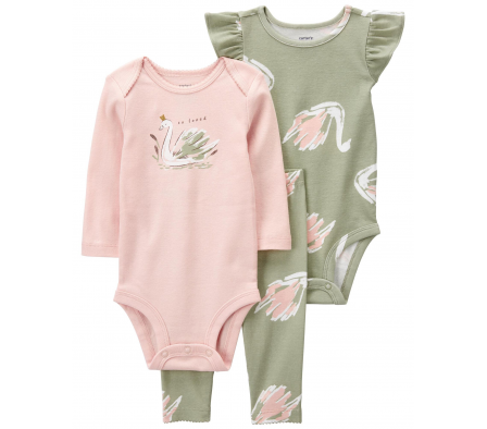 Carters Set Pantalon + Body Cisne 24M