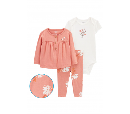 Carters Set Pantalon + Saco + Body 12M