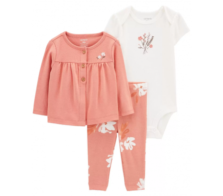 Carters Set Pantalon + Saco + Body 3M