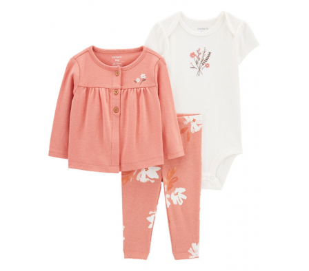 Carters Set Pantalon + Saco + Body 9M