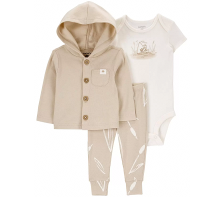 Carters Set Saco + Pantalon + Body 3M