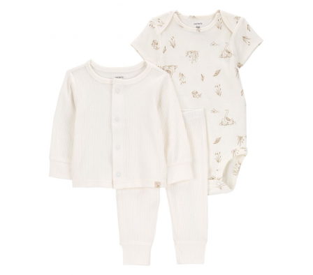 Carters Set Saco + Pantalon + Body 12M