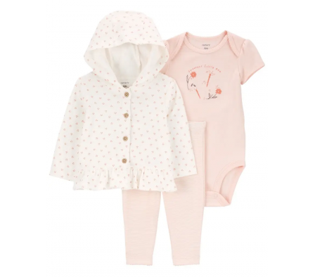 Carters Set Saco + Pantalon + Body 12M