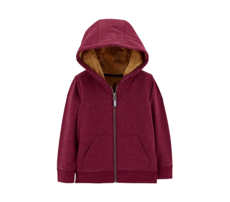 Carters Campera C/ Capucha y Forro Granate 2T