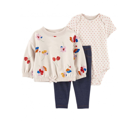 Carters Set Calza + Buzo + Body 12M