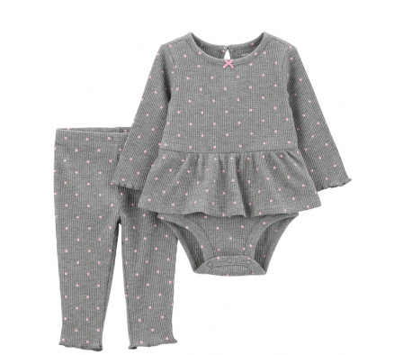 Carters Pantalon y Body con Volados 12M