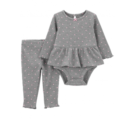 Carters Pantalon y Body con Volados 9M