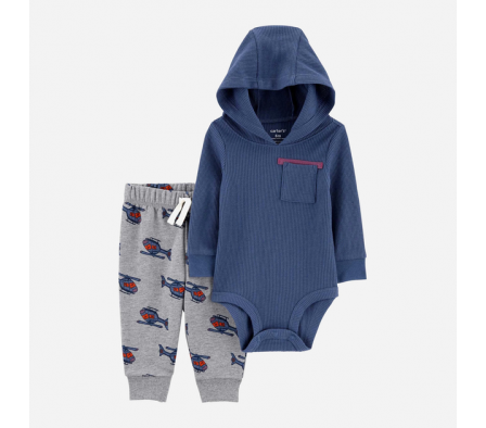 Carters Body y Pantalon Helicopteros Niño 12M